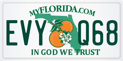 FL license plate EVYQ68