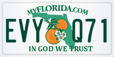 FL license plate EVYQ71