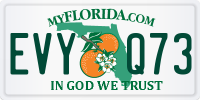 FL license plate EVYQ73