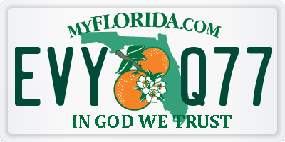 FL license plate EVYQ77