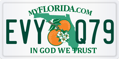 FL license plate EVYQ79