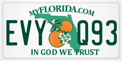 FL license plate EVYQ93