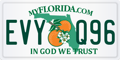 FL license plate EVYQ96