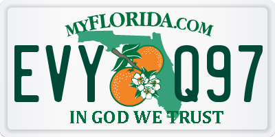 FL license plate EVYQ97