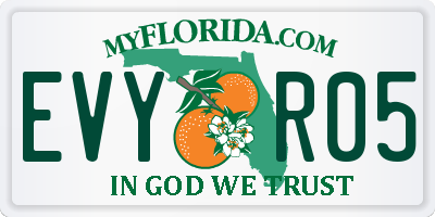 FL license plate EVYR05