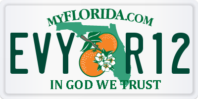 FL license plate EVYR12