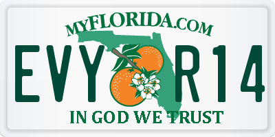 FL license plate EVYR14