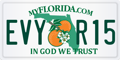FL license plate EVYR15