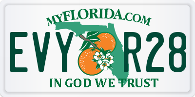 FL license plate EVYR28