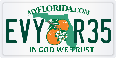 FL license plate EVYR35