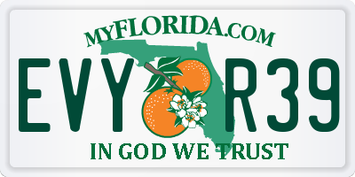 FL license plate EVYR39