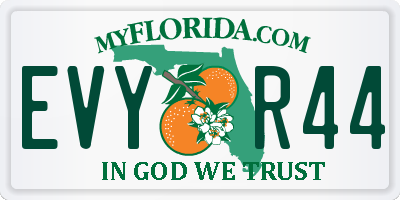 FL license plate EVYR44
