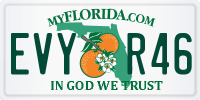 FL license plate EVYR46