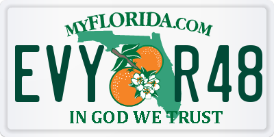 FL license plate EVYR48