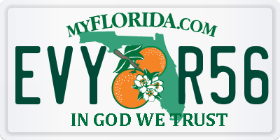FL license plate EVYR56