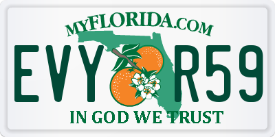 FL license plate EVYR59