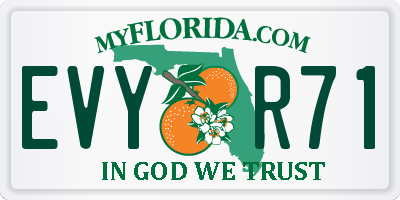 FL license plate EVYR71