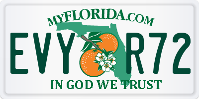 FL license plate EVYR72