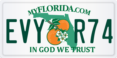 FL license plate EVYR74