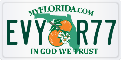 FL license plate EVYR77
