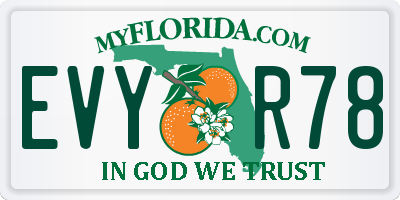 FL license plate EVYR78
