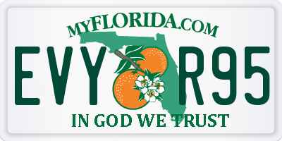 FL license plate EVYR95