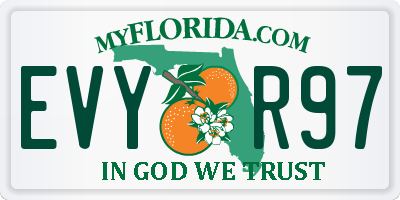 FL license plate EVYR97