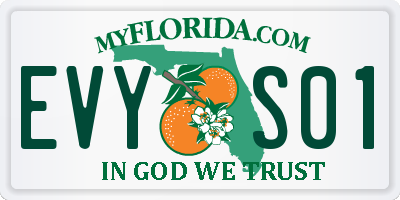 FL license plate EVYS01