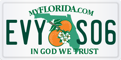 FL license plate EVYS06