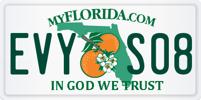 FL license plate EVYS08