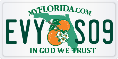 FL license plate EVYS09