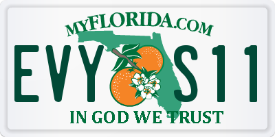 FL license plate EVYS11