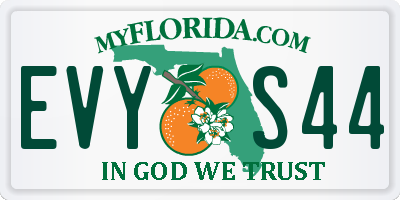 FL license plate EVYS44