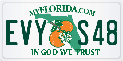 FL license plate EVYS48