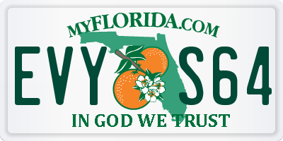FL license plate EVYS64