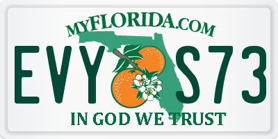 FL license plate EVYS73