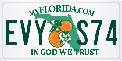 FL license plate EVYS74