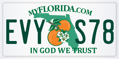 FL license plate EVYS78