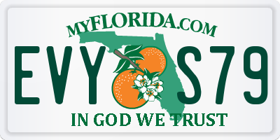 FL license plate EVYS79