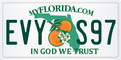 FL license plate EVYS97