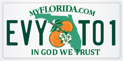 FL license plate EVYT01