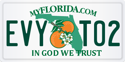 FL license plate EVYT02