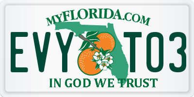 FL license plate EVYT03