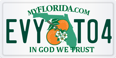 FL license plate EVYT04
