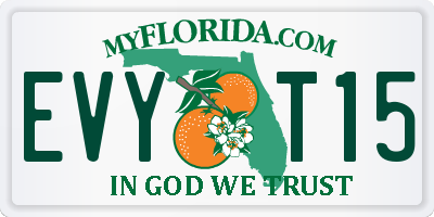 FL license plate EVYT15