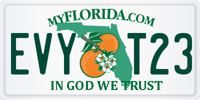 FL license plate EVYT23