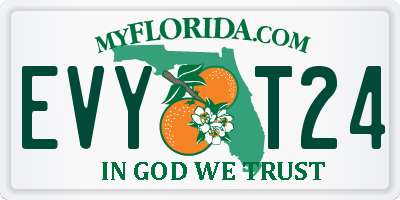 FL license plate EVYT24