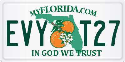FL license plate EVYT27