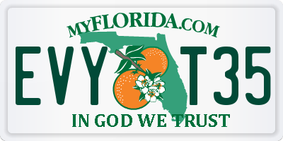 FL license plate EVYT35