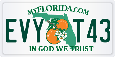 FL license plate EVYT43